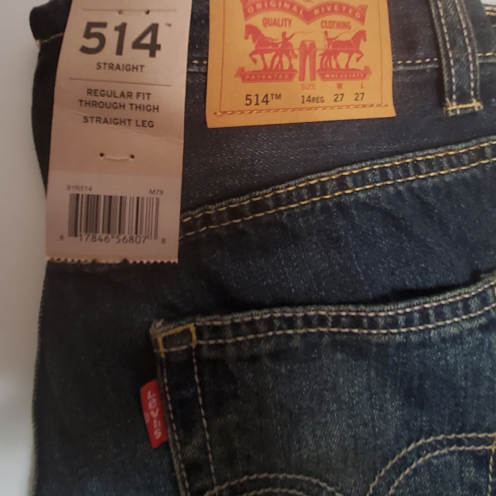 (NEW) Levi's 514 Straight Jeans Fit Size 14 Regular - Picture 5 of 7